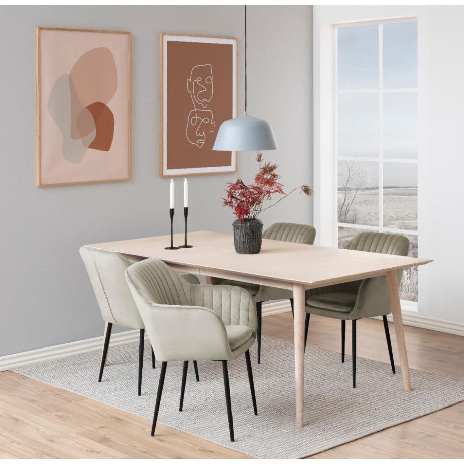 Nøra Lior armstoel | zwart metaal onderstel | stof Vic