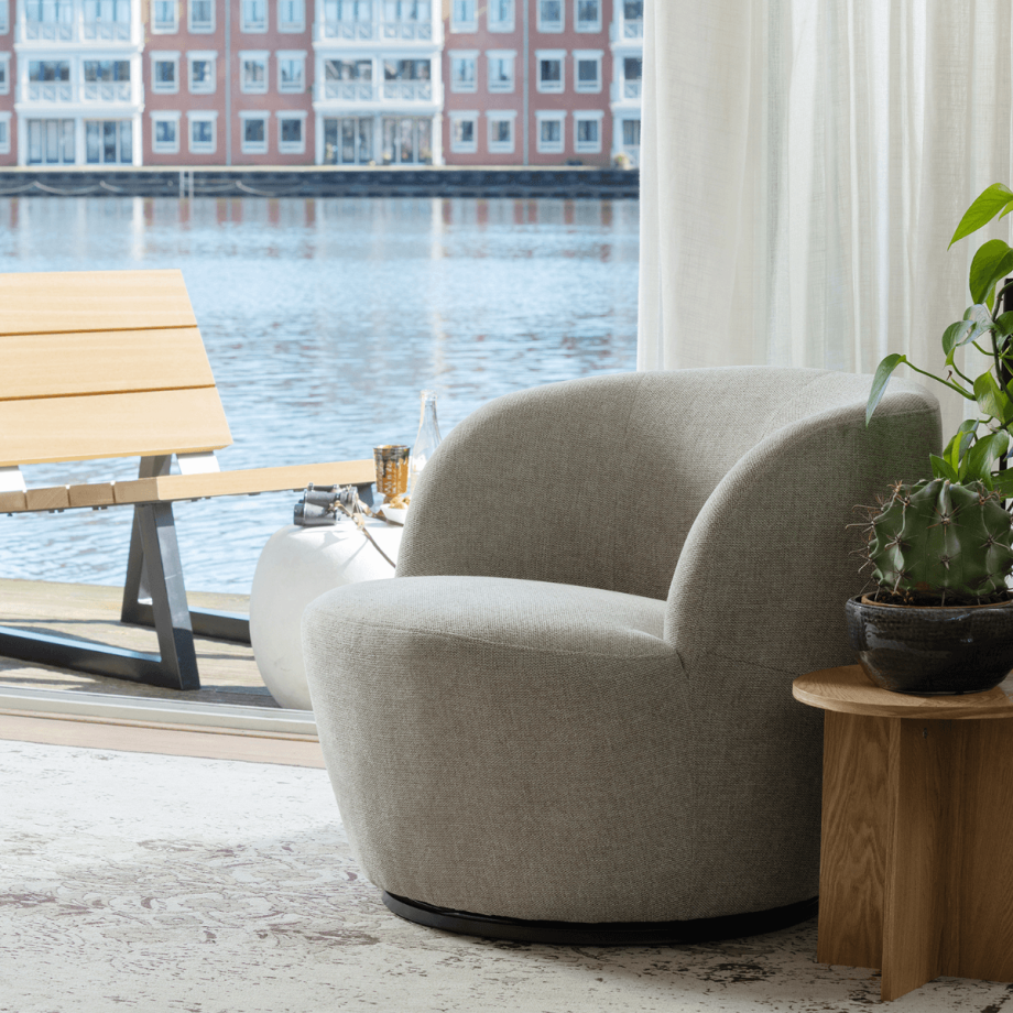 Serra draaifauteuil geweven stof