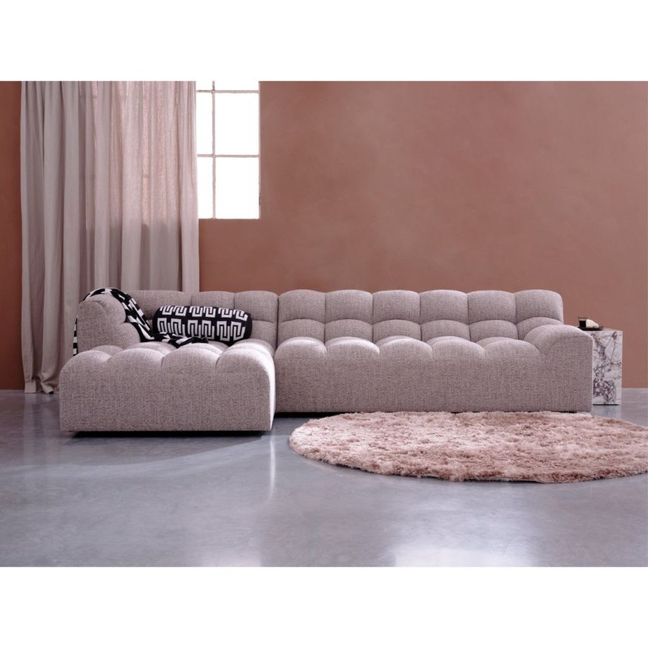 Woood Allure chaise longue links geweven stof