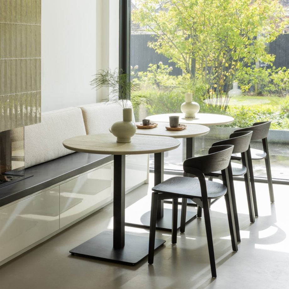 Woood Bistro vierkante buisvoet metaal 72x50x50 cm - zwart