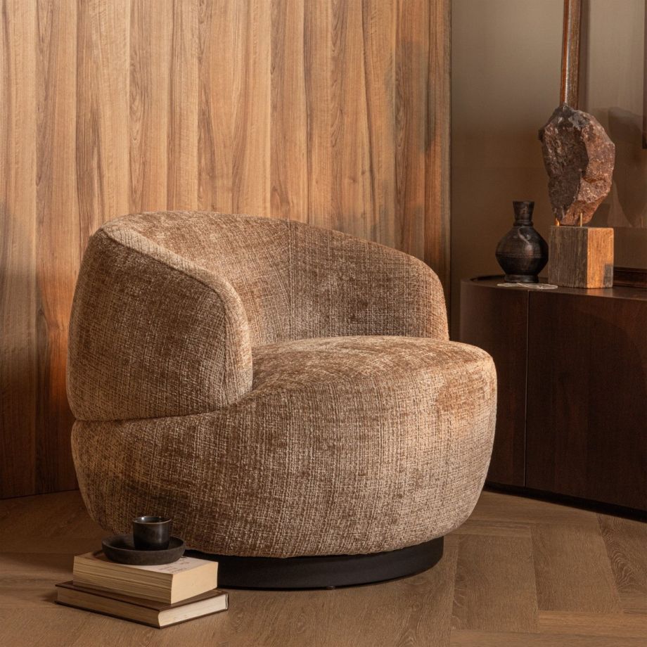 Woolly draaifauteuil chenille