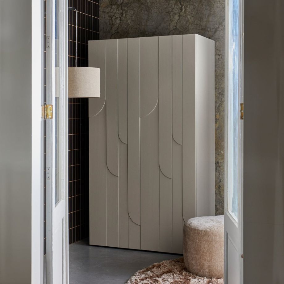 Rain 2-deurs opbergkast grenen - dust