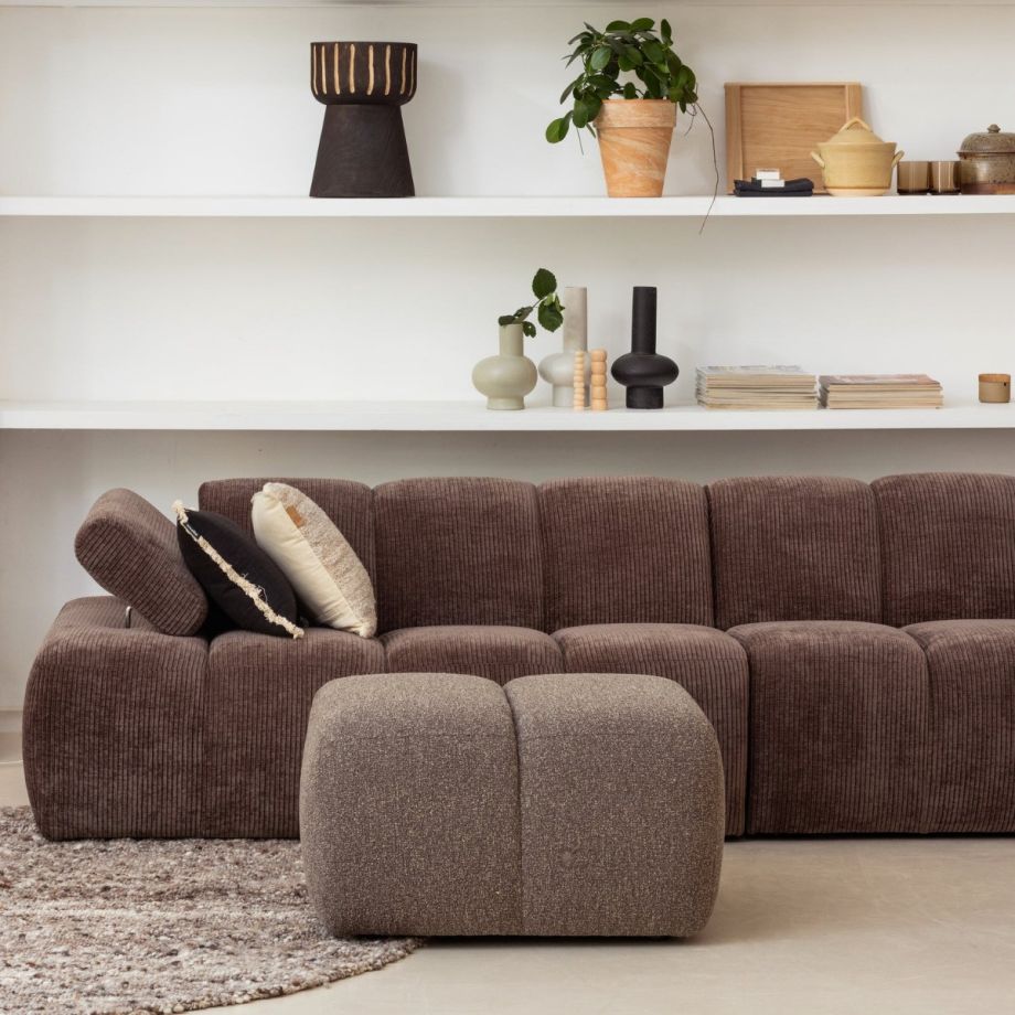 Woood Mojo poef 45x84x64 cm bouclé