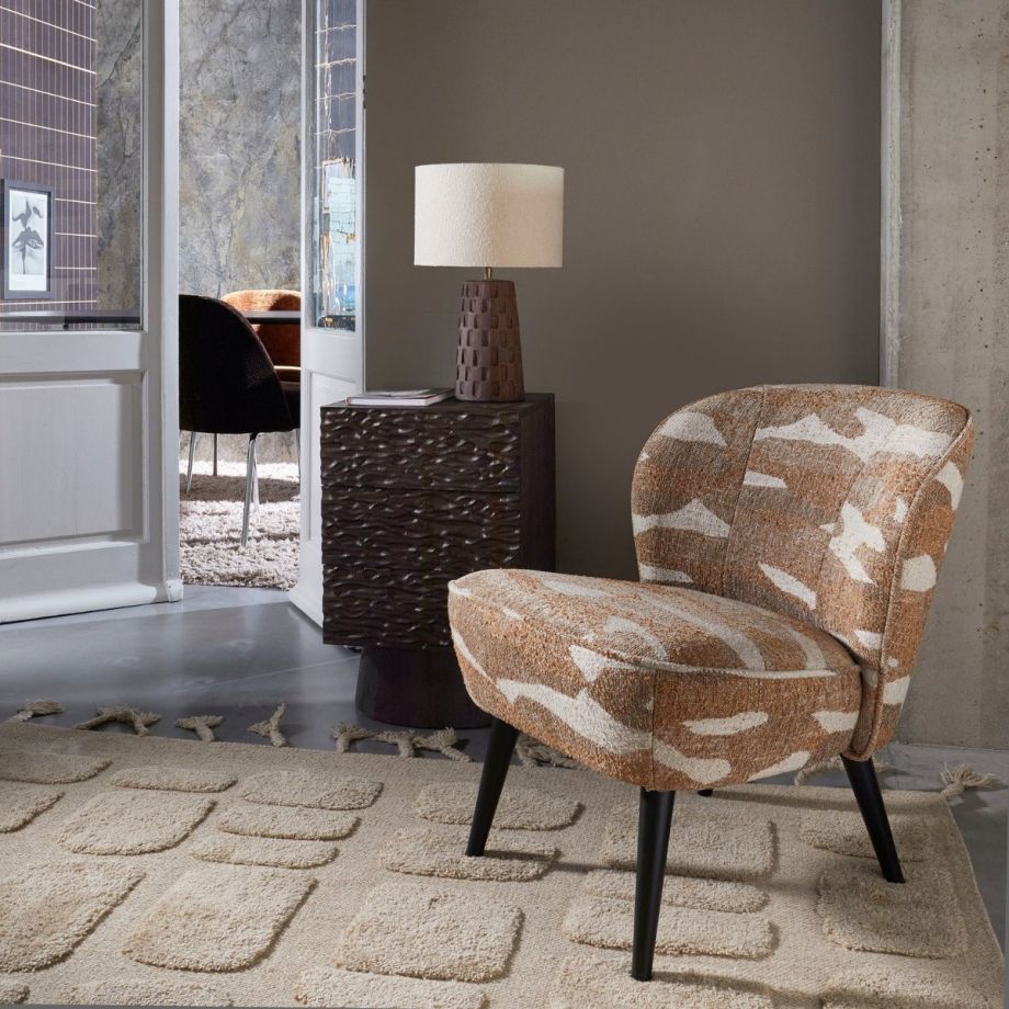 Woood Sara fauteuil geweven camouflage - groen