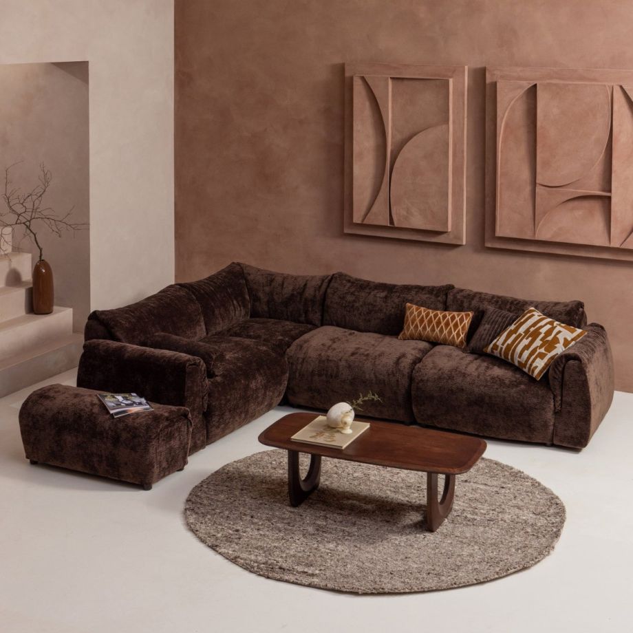 Woood Baggy hoekbank links 3D chenille