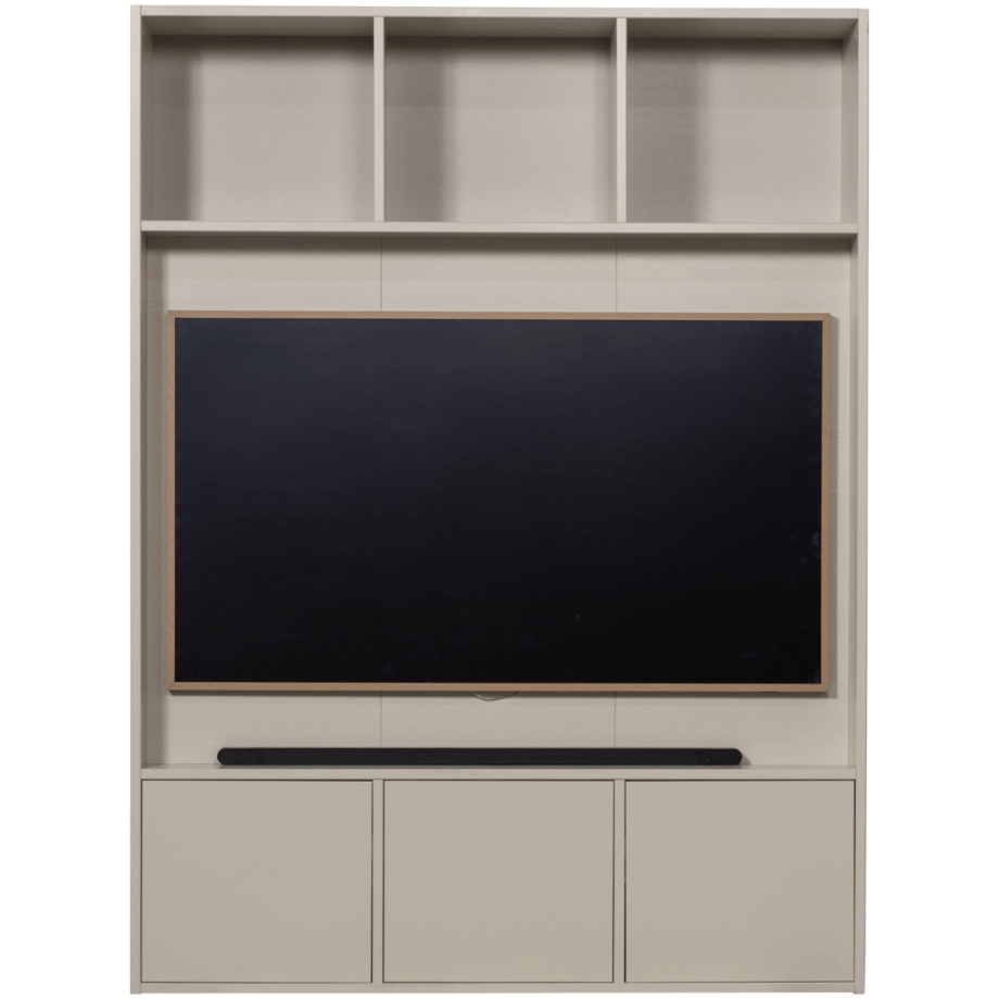 Meggy tv opbergkast 160 cm - grenen dust