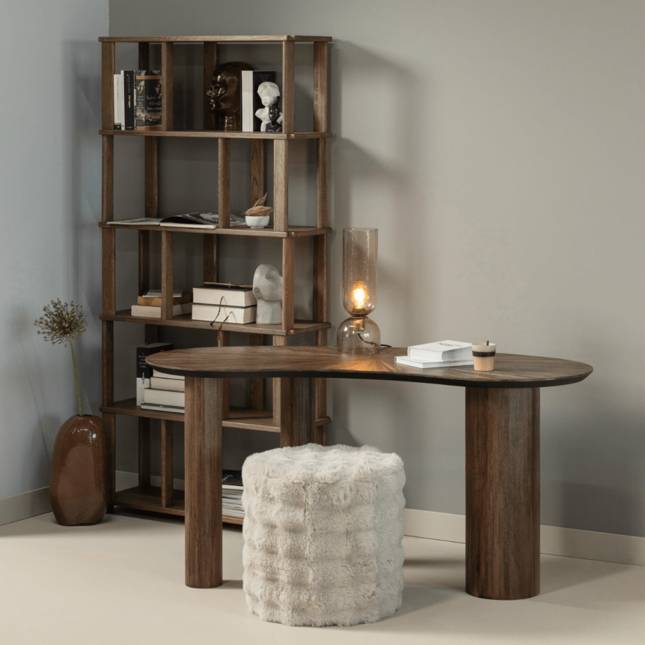 Sun organische sidetable/bureau recucled teak - bruin