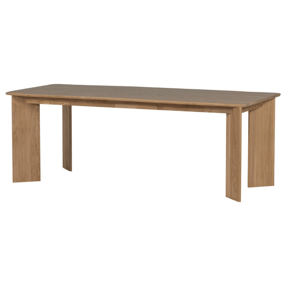 Woood Tablo eettafel afgerond - 220x100 cm - naturel