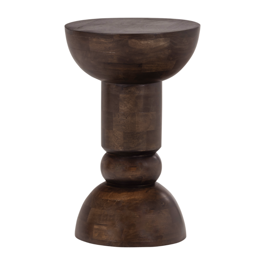 Woood Emel bijzettafel mangohout - donkerbruin