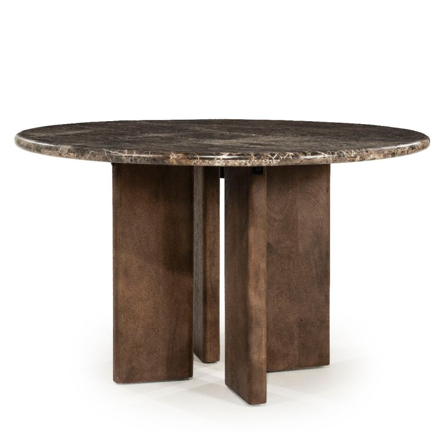 Lando eettafel ø127 cm - bruin