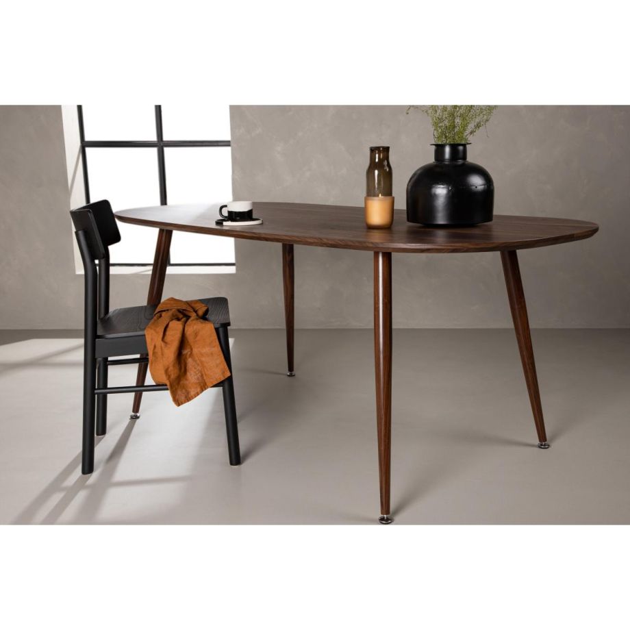 Svea Viro deens ovale eettafel - 180 x 90 cm - donkerbruin