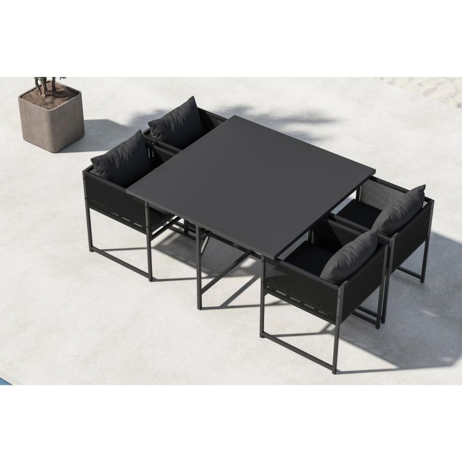 Isabella eettafelset - zwart