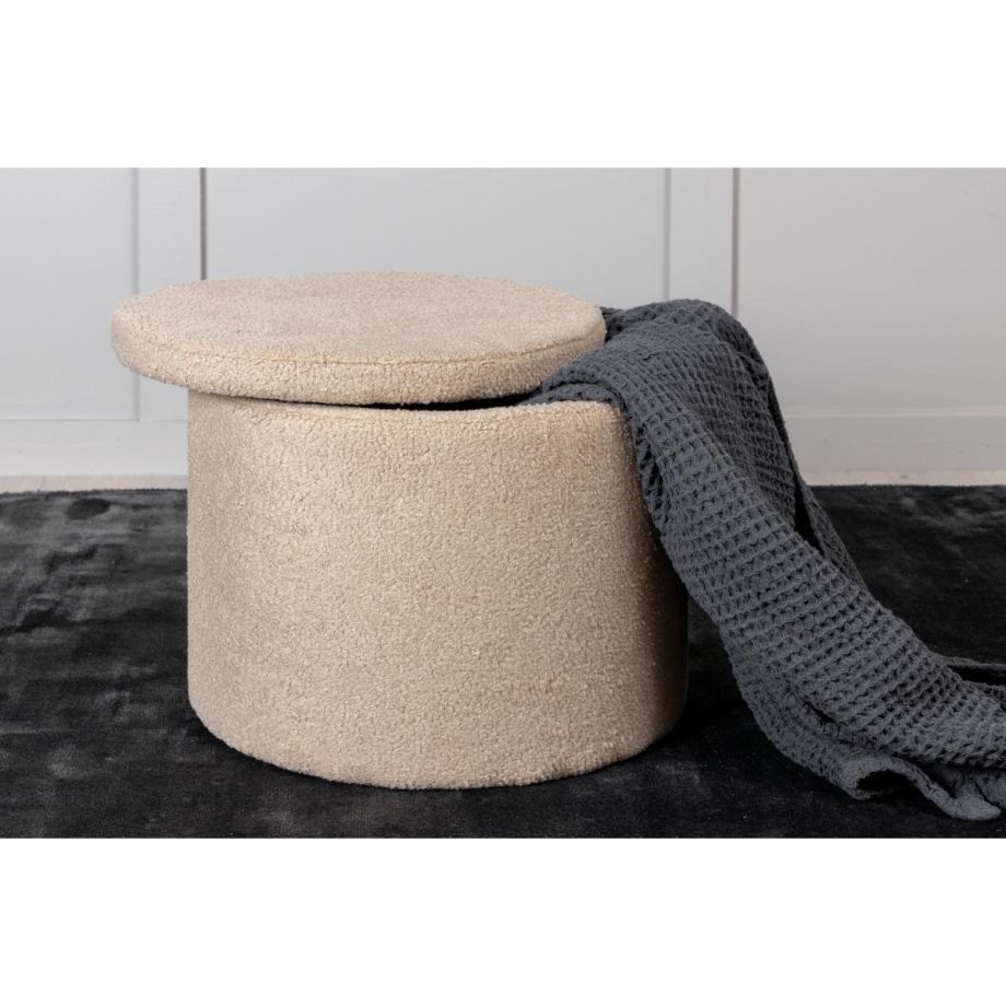 Blaze poef - teddy - beige