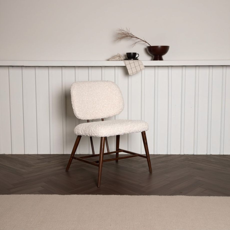 Svea Miso fauteuil - teddy - wit