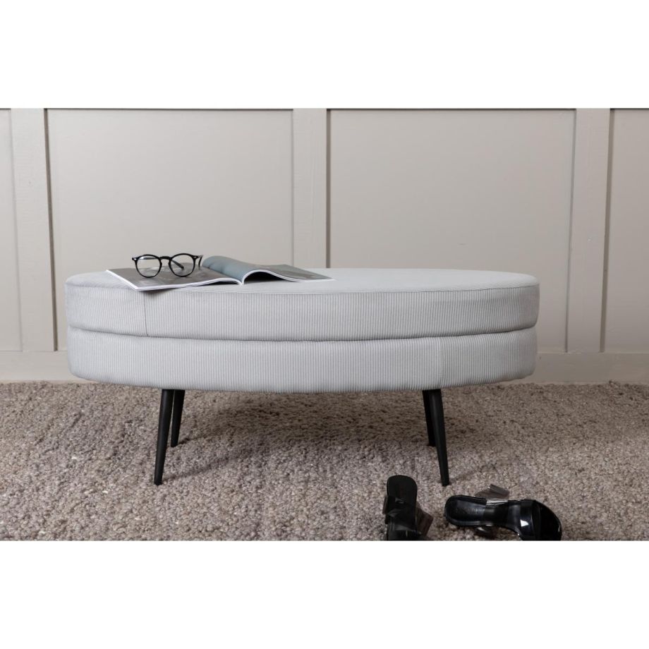 Axel hocker - rib - grijs