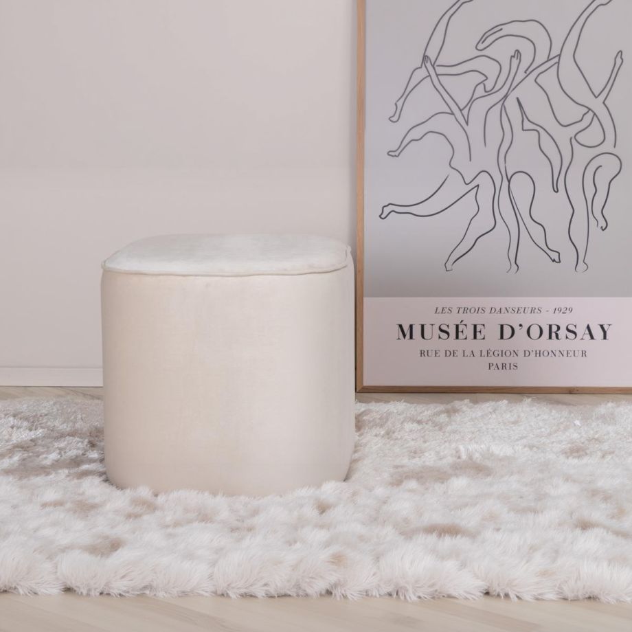 Svea Arlo poef - velvet - beige