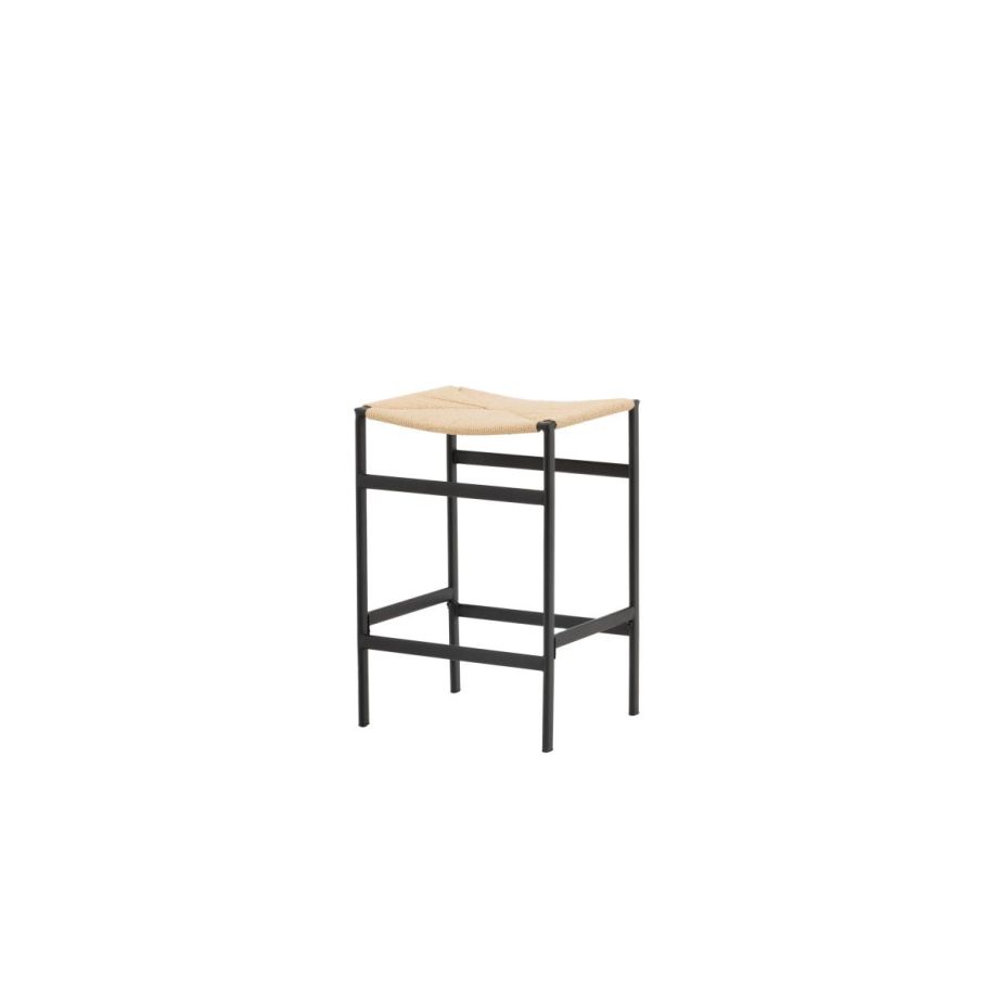 Polsty barkruk 63 cm - rattan - naturel