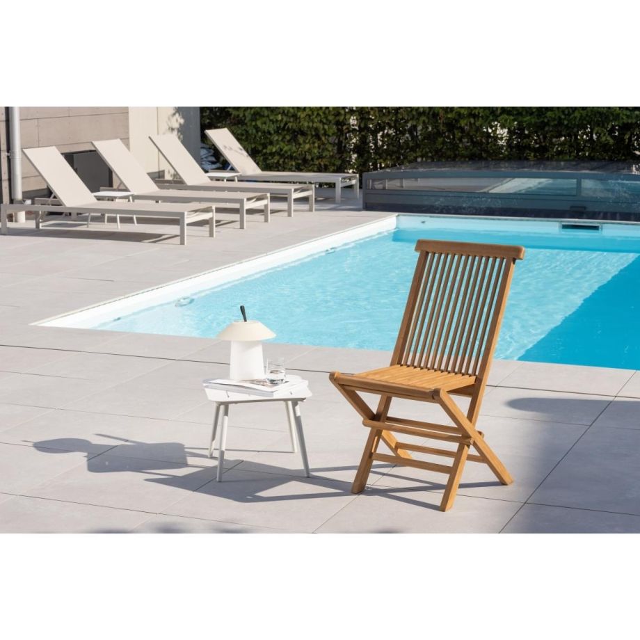 Khalid inklapbare - tuinstoel - teakhout - naturel