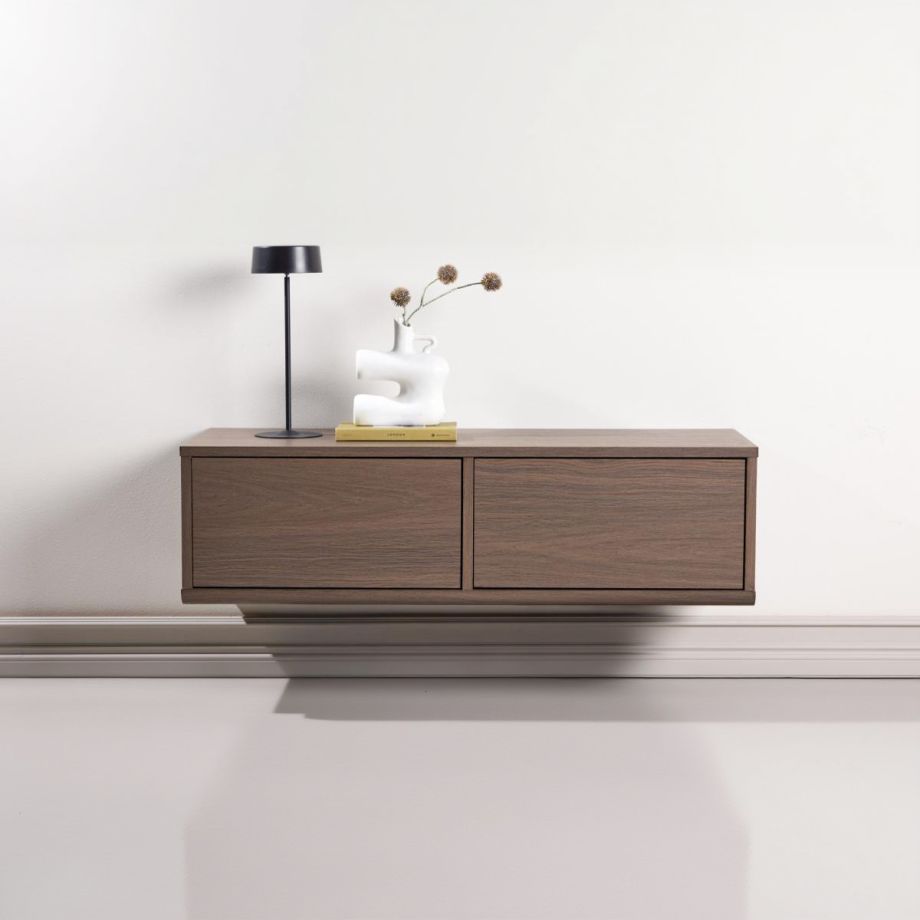 Svea Natalia hangend TV-meubel - 100 cm - mokka