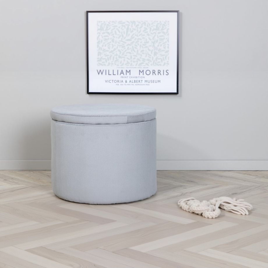 Svea Blaze poef - rib - grijs