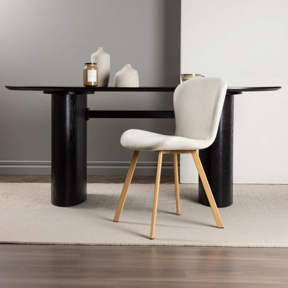 Svea Jilla eetkamerstoel - linnen - beige