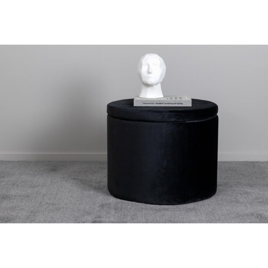 Blaze poef - velvet - zwart