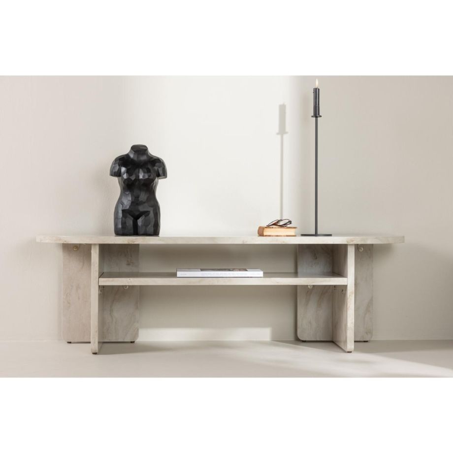 Carlo tv-meubel - 140 cm - marmerlook