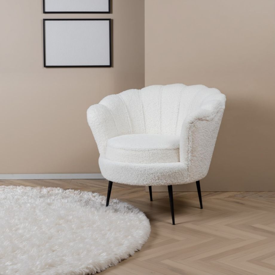 Svea Rano fauteuil - teddy - wit