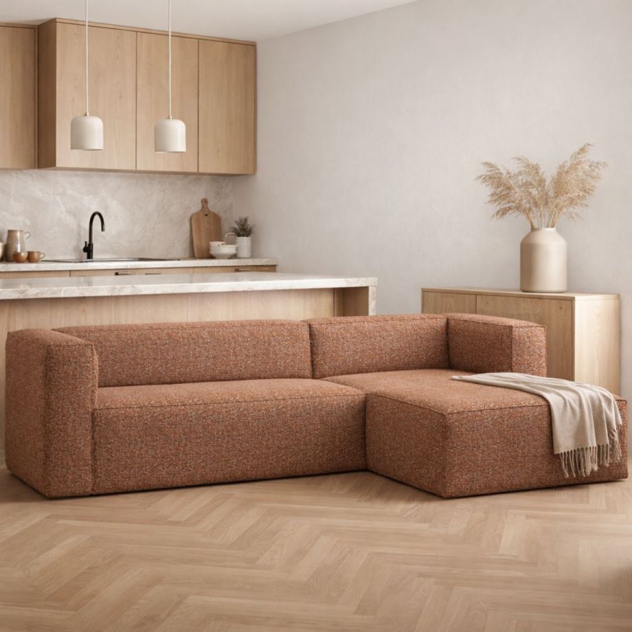 Woood Bean hoekbank rechts melange