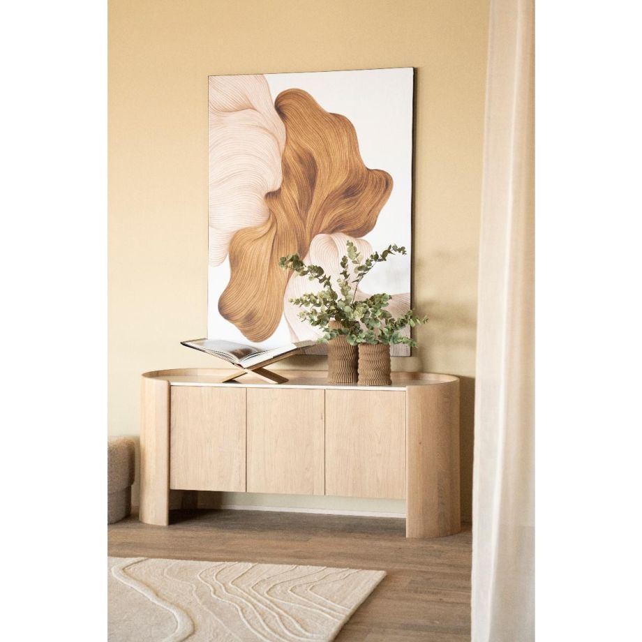 Don dressoir 165 cm - naturel/marmer