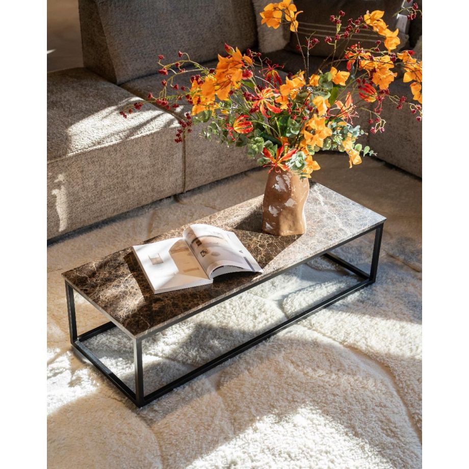 Eleonora Rico salontafel rechthoek marmer - bruin