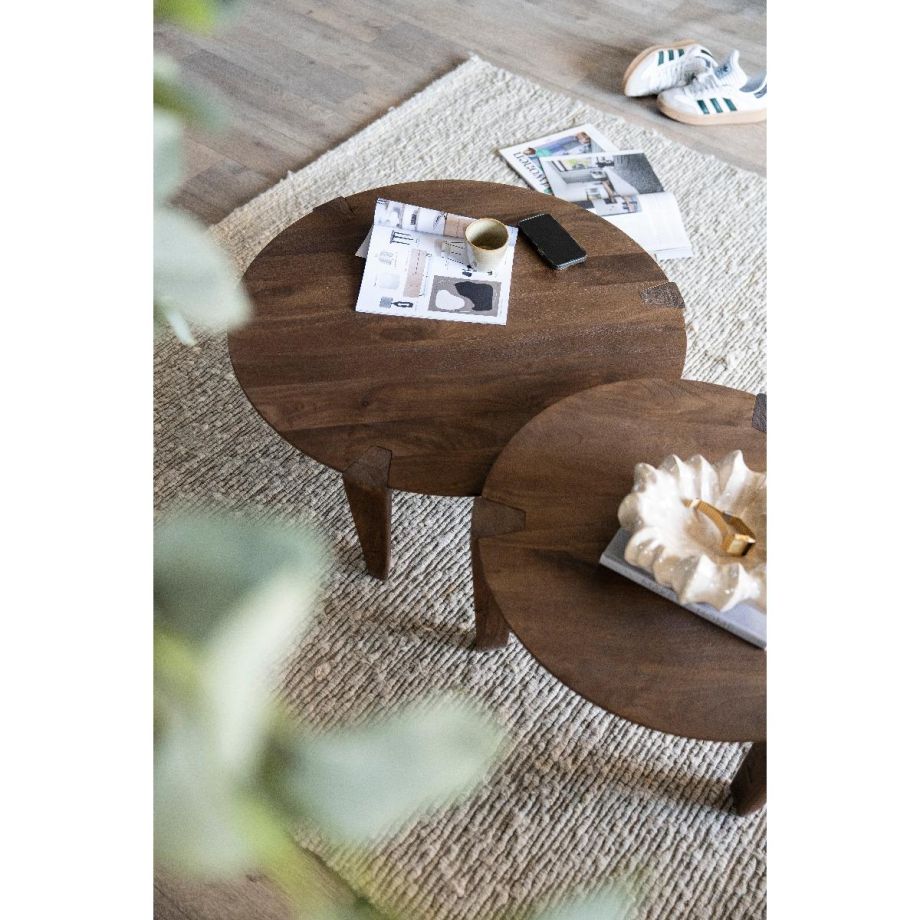 Davina salontafel rond ø80 cm - naturel