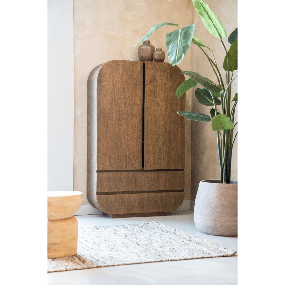 King wandkast hout - naturel