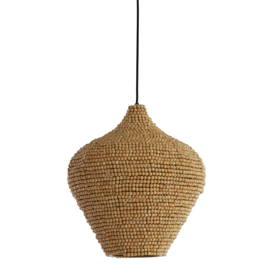 Light & Living Kalenga hanglamp Ø36x41 cm - kralen naturel - OUTLET B