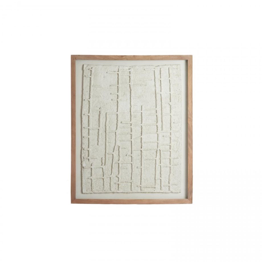 Light & Living Haipa wandornament 74x2x90 cm - papier-maché crème