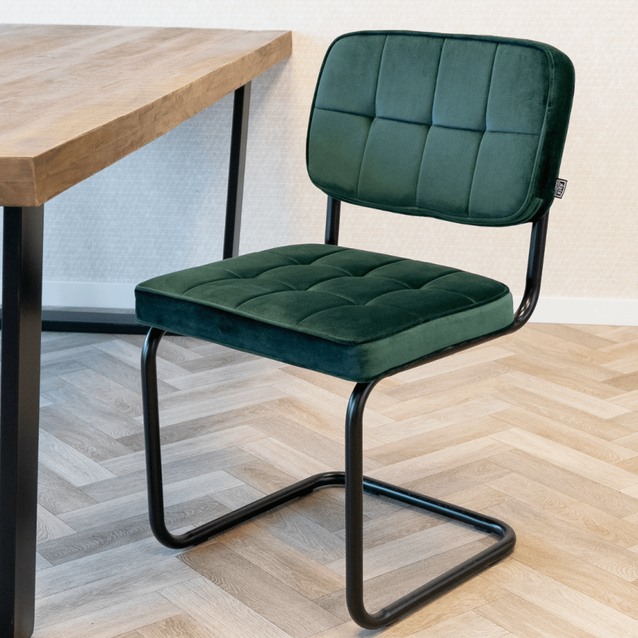 Ivy buisframe stoel velvet van het woonmerk Kick Collection