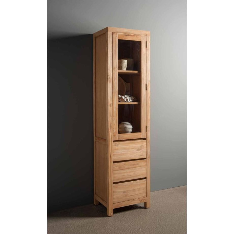 Tower Living Corona vitrinekast - 50 cm - bruin