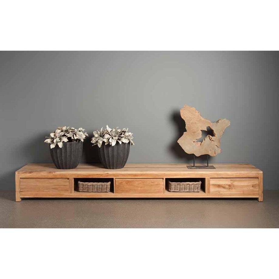 Tower Living Corona tv-meubel - 300 cm - bruin