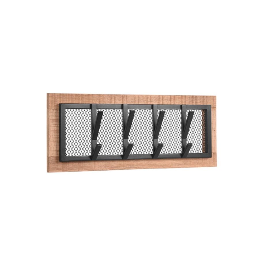 Kapstok Crude – zwart – mangohout