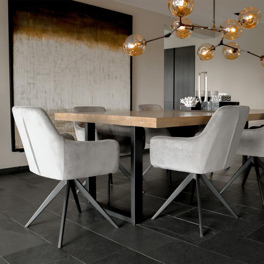 Kick Tom draaibare eetkamerstoel velvet