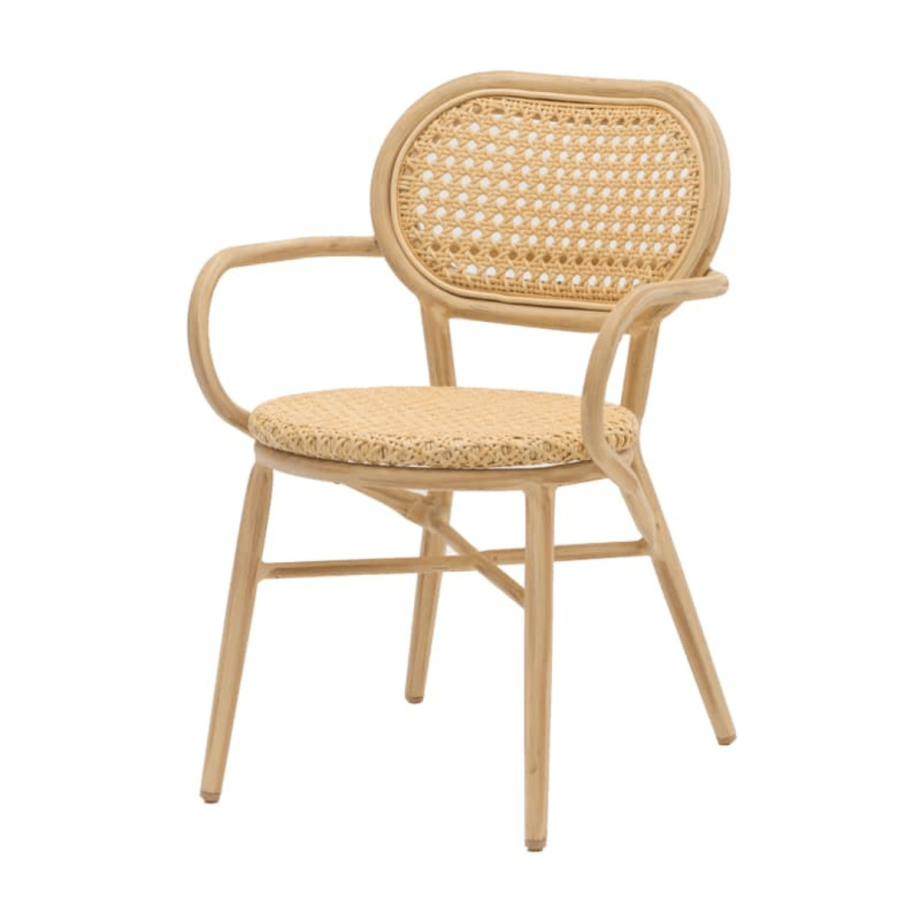 Lize terrasstoel met arm naturel van het woonmerk Project Y