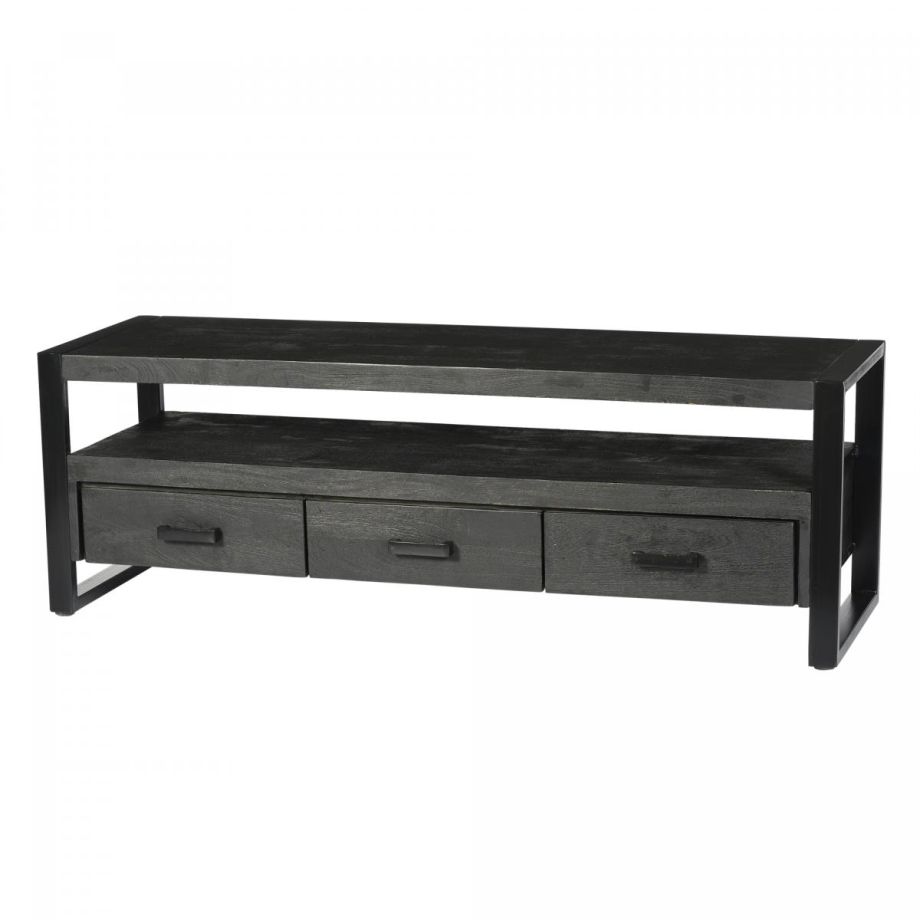 Norris tv-meubel 150 cm - zwart