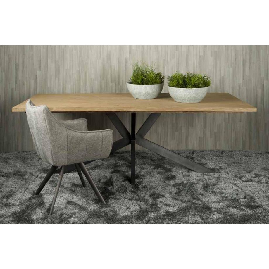 Tower Living Luna eettafel - 240 cm - bruin