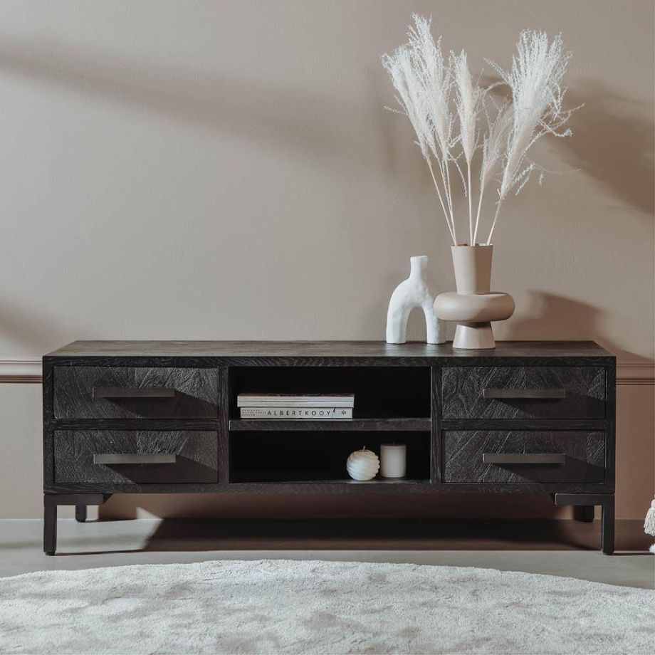 Tower Living Ziano tv-meubel - 145 cm - zwart