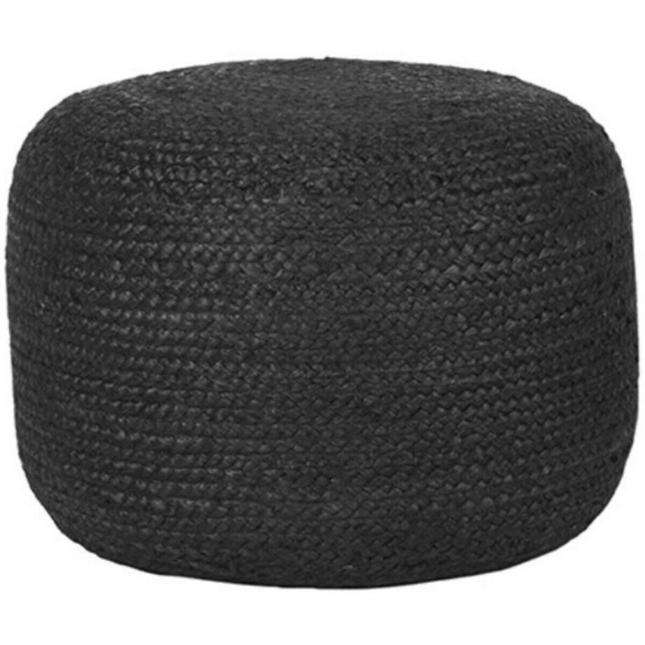 Poef Jute Zwart