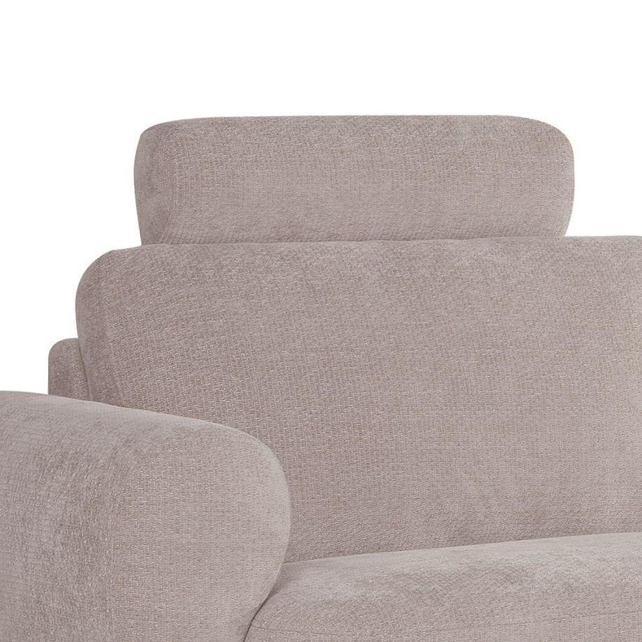 Label51 Milano hoofdsteun bank - clay elite/zwart metaal