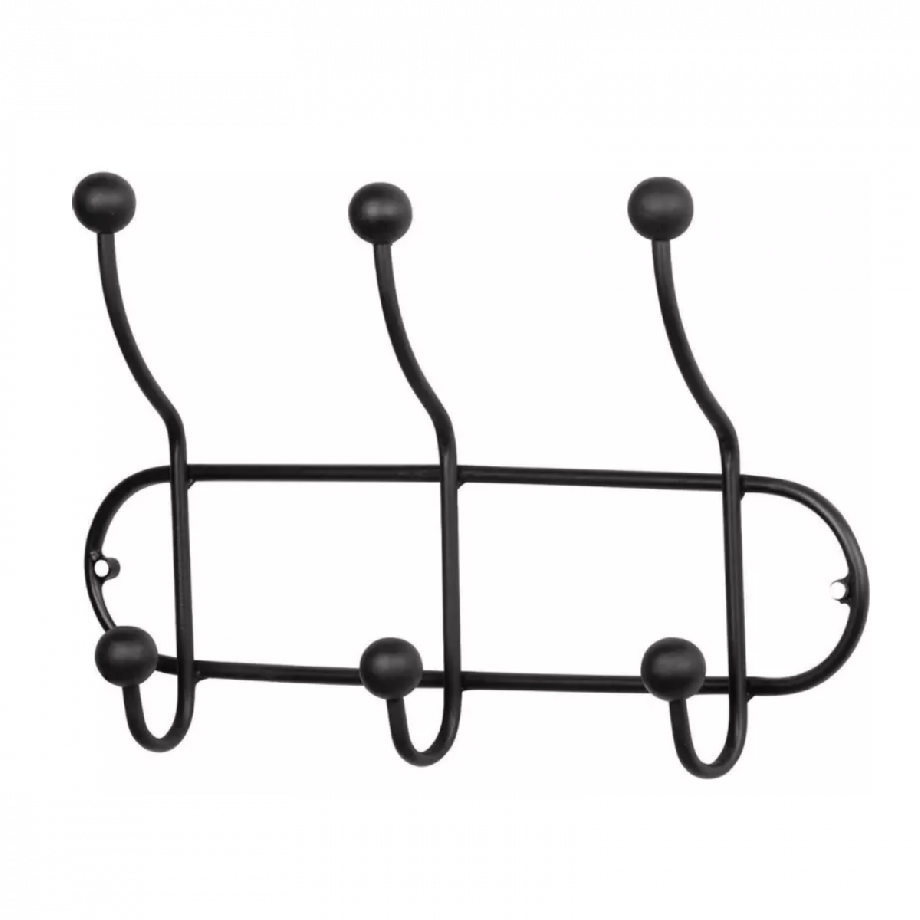 Barb kapstok metaal zwart