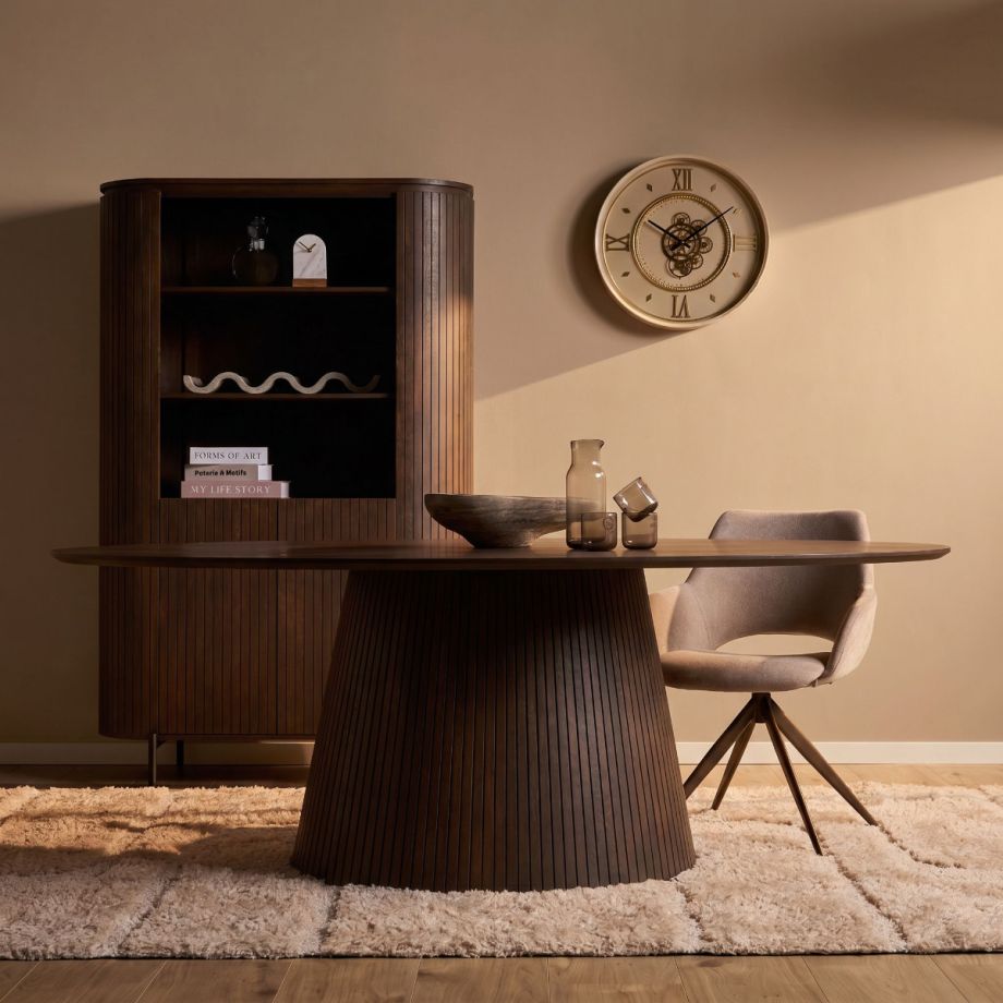 Starfurn Ovale eettafel Solana mangohout 210 cm - bruin