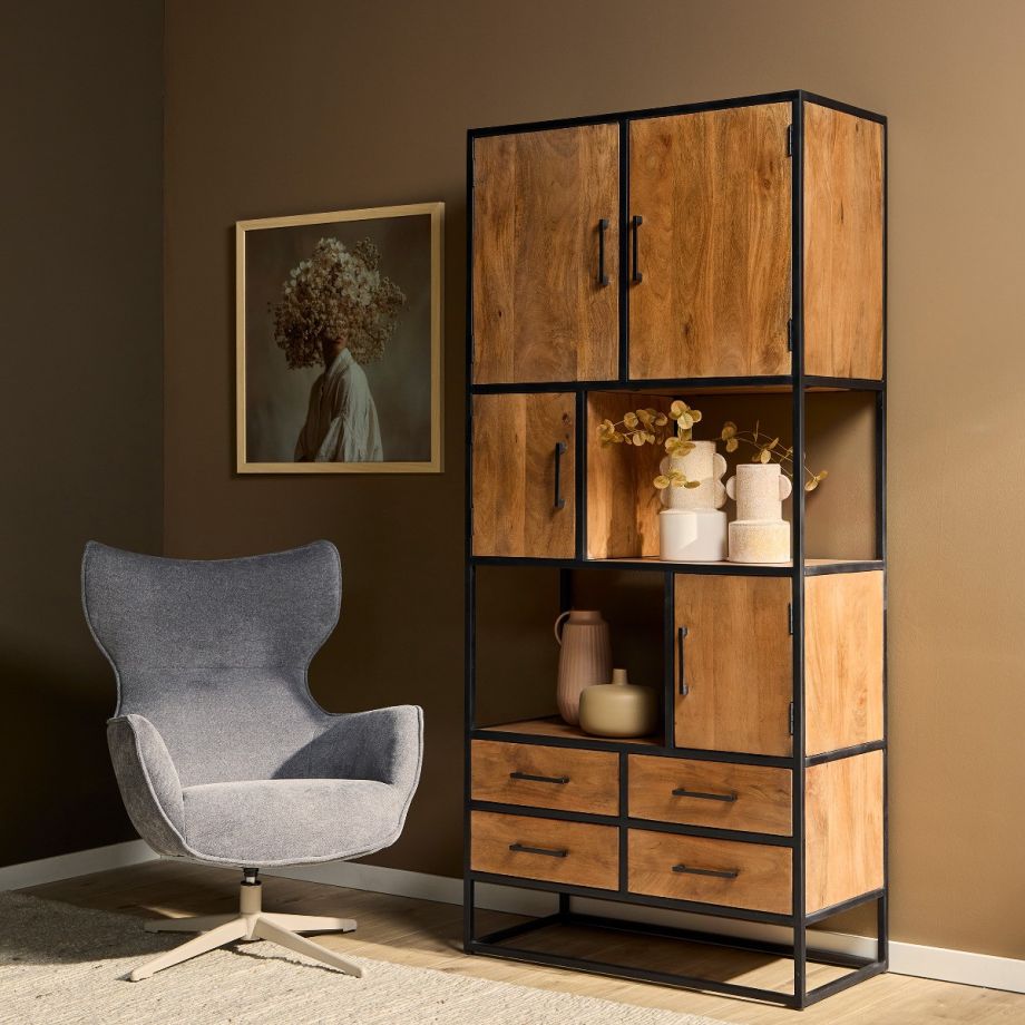 Vakkenkast Denver - 90 cm - naturel