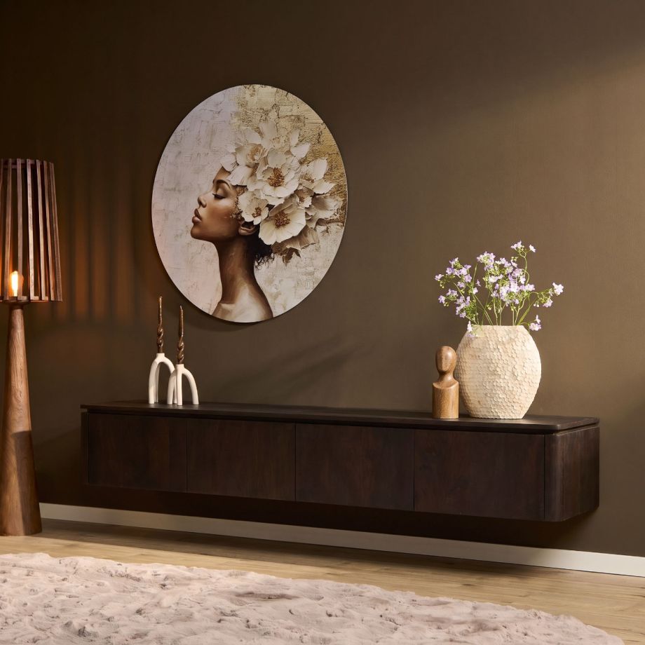 Starfurn Zwevend tv-meubel Dallas mangohout 210 cm